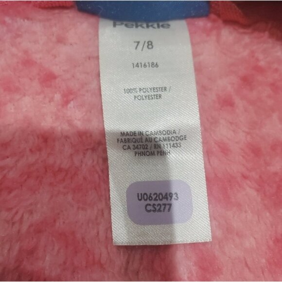 Cute Pink Cozy Bunny + Heart Print Fleece Robe - Picture 6 of 10